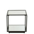Bijzettafel Metaal/Glas Zwart Small J-Line