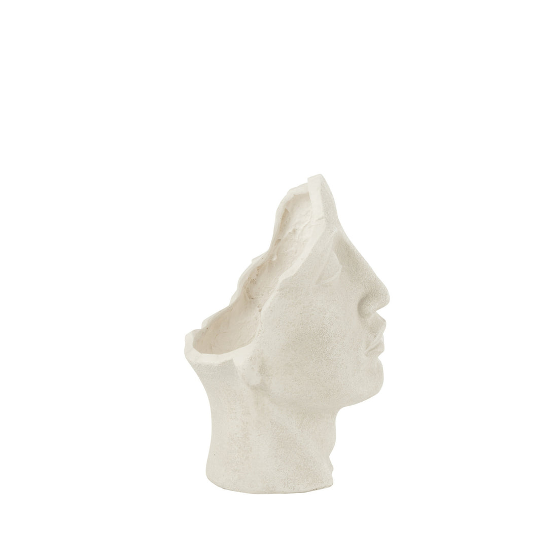 Pot de fleurs David en argile blanc petit J-Line