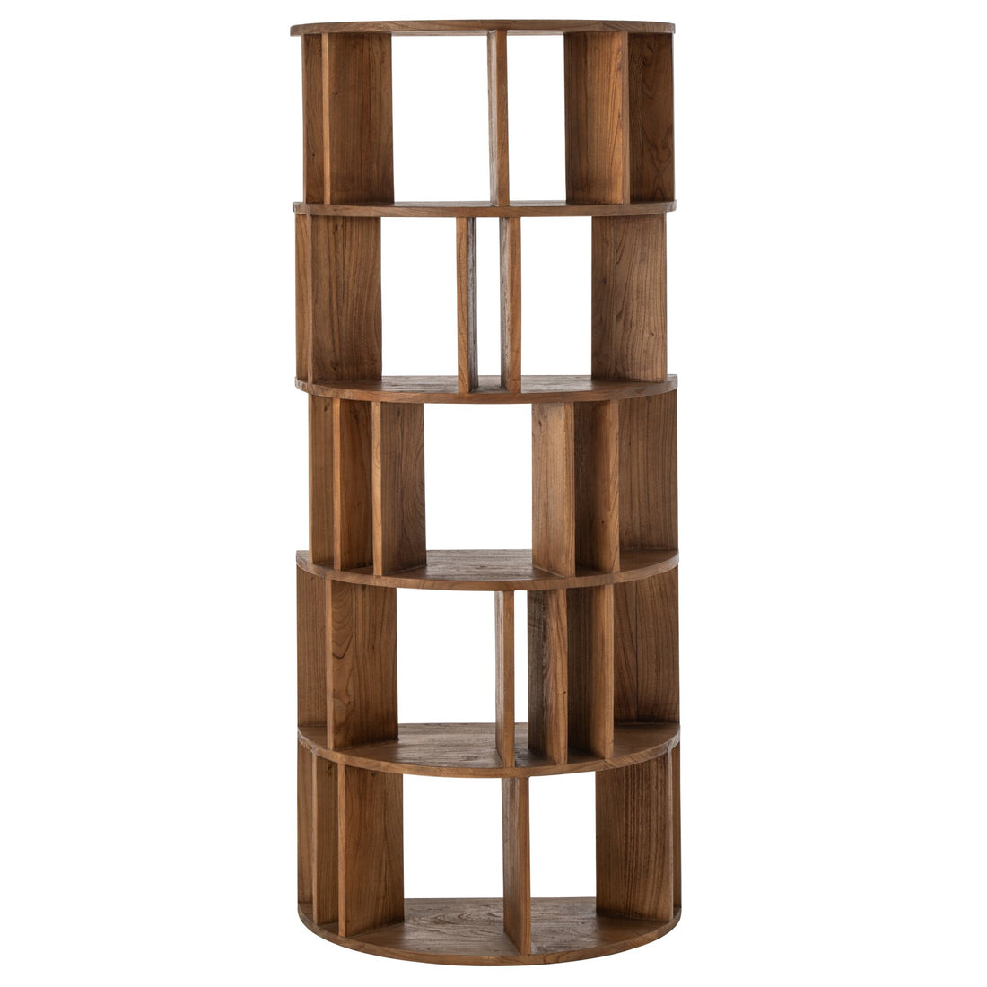 Bibliothèque Demi-Lune Mindi Bois Naturel J-Line