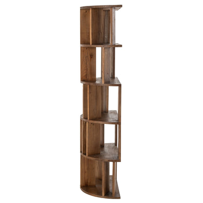 Bibliothèque Demi-Lune Mindi Bois Naturel J-Line