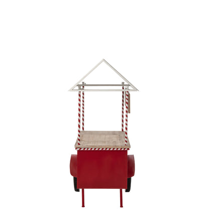 Buffet Kiosque Métal Rouge/Blanc J-Line