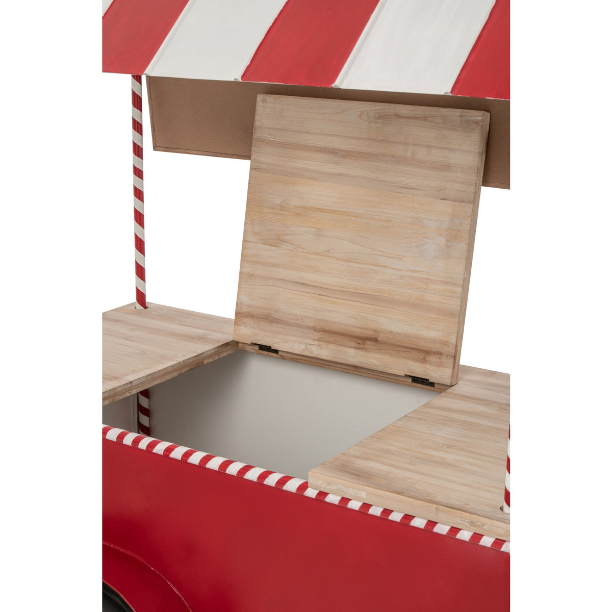 Buffet Kiosque Métal Rouge/Blanc J-Line