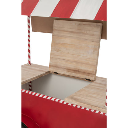 Buffet Kiosque Métal Rouge/Blanc J-Line