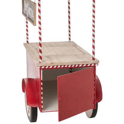 Buffet Kiosque Métal Rouge/Blanc J-Line