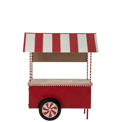 Buffet Kiosque Métal Rouge/Blanc J-Line