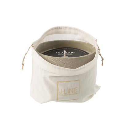 Buitenkaars 47h Rond Paraffine Lichtgroen Large J-line