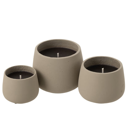 Buitenkaars Cyra Cement Grijs Large 48uur
