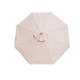 Canvas Parasol Fringe - Crème 250cm - Handgeknoopte parasol - Todo Bien - livinglovely.nl