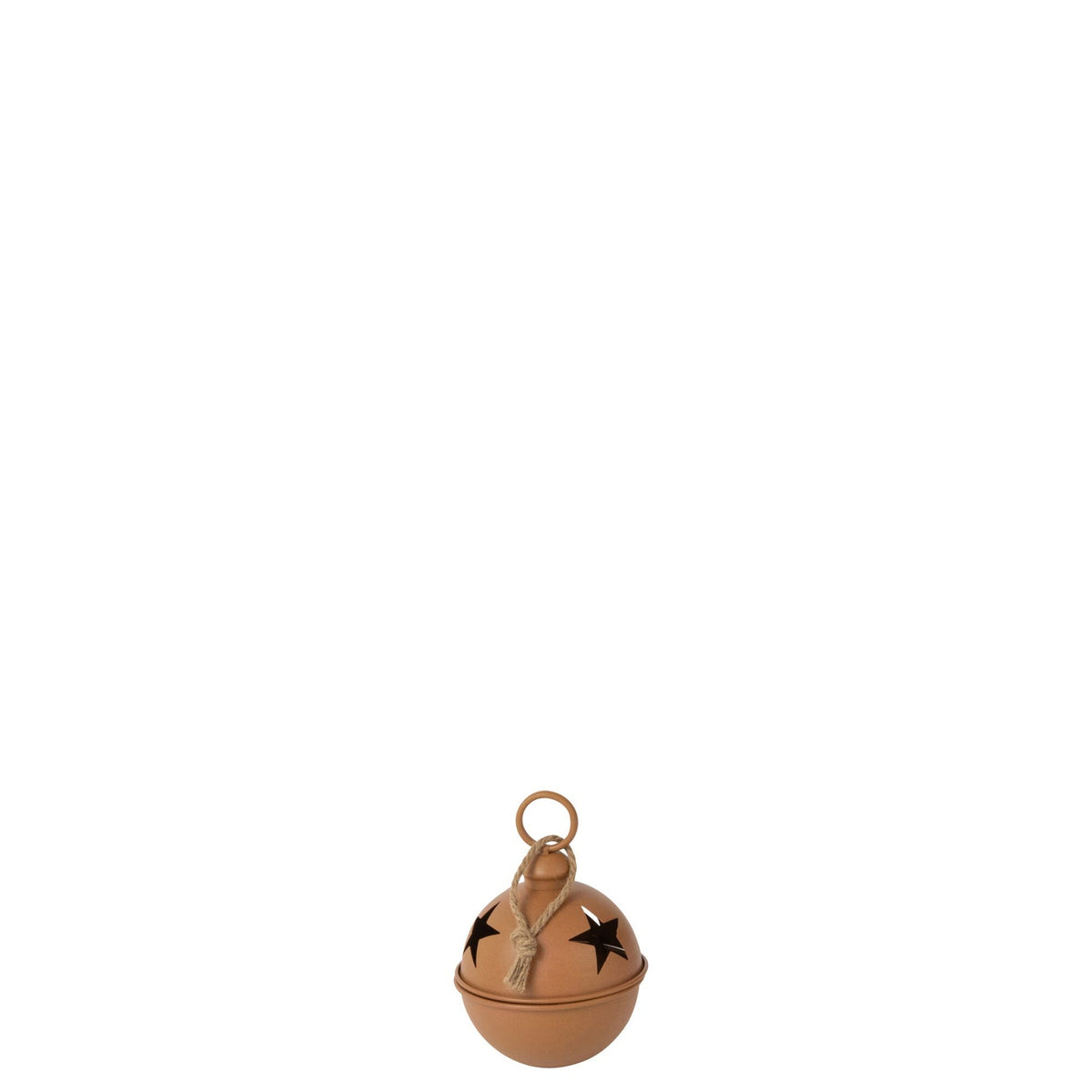 Christmas Bauble Ball Iron Rust Brown Small - - J-Line - livinglovely.nl
