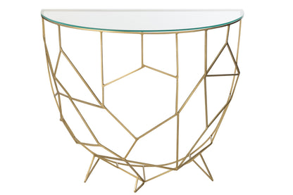 Console Moza Métal/Verre Or J-Line