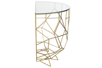 Console Moza Métal/Verre Or J-Line