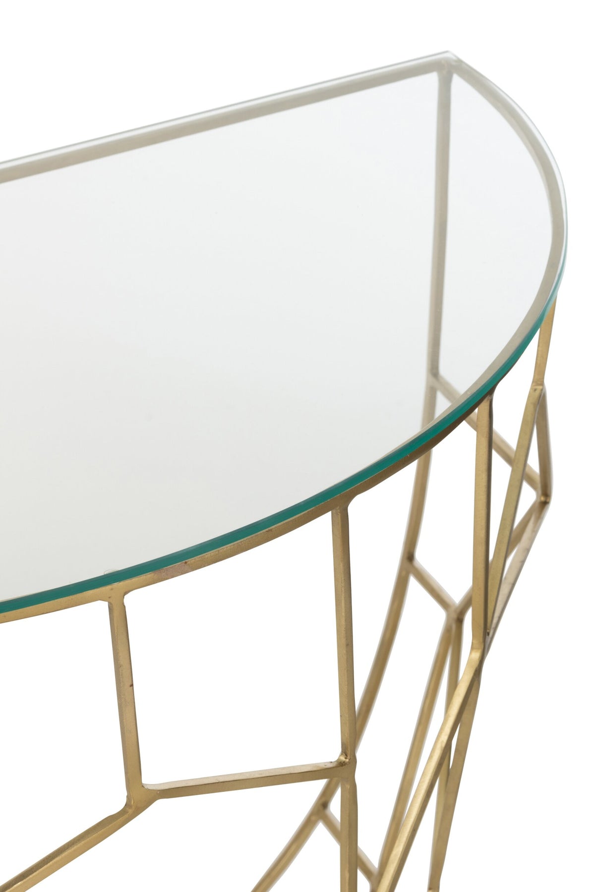 Console Moza Métal/Verre Or J-Line