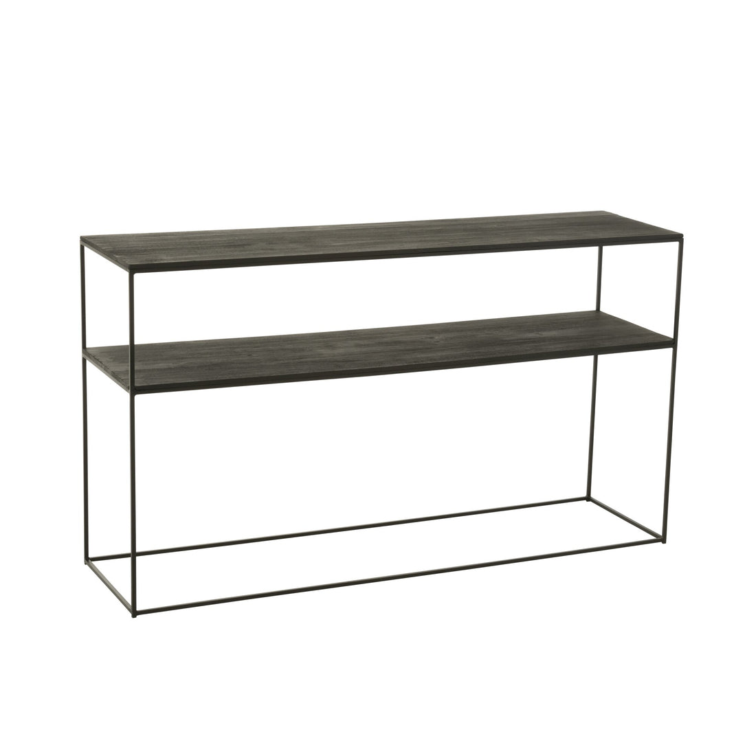 Console rectangulaire en bois recyclé/métal noir J-Line