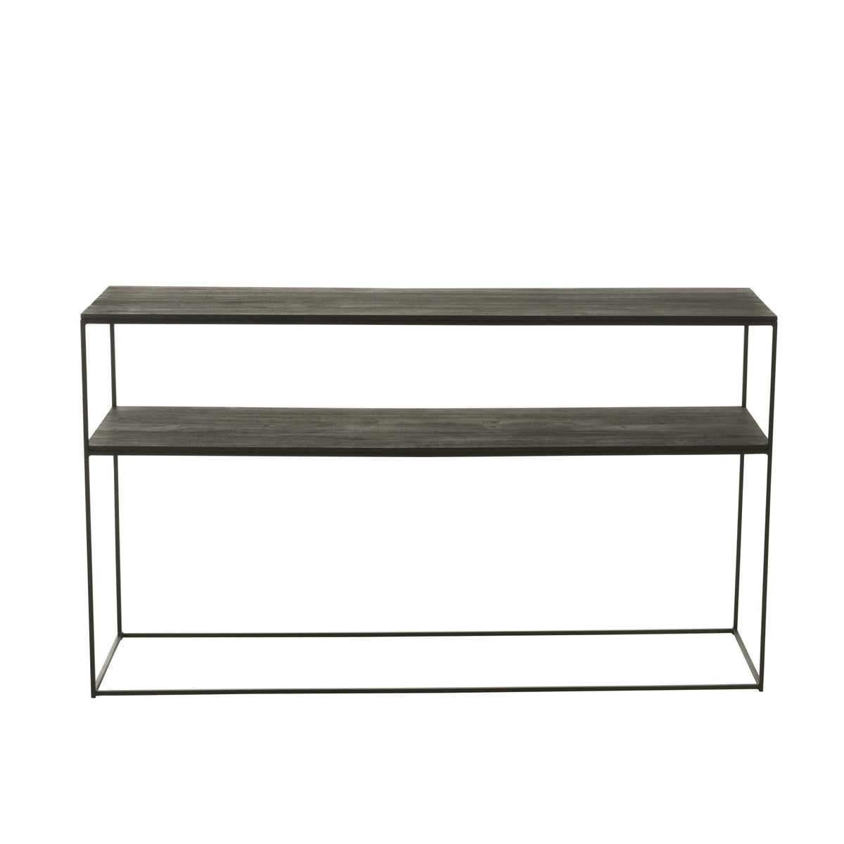 Console rectangulaire en bois recyclé/métal noir J-Line