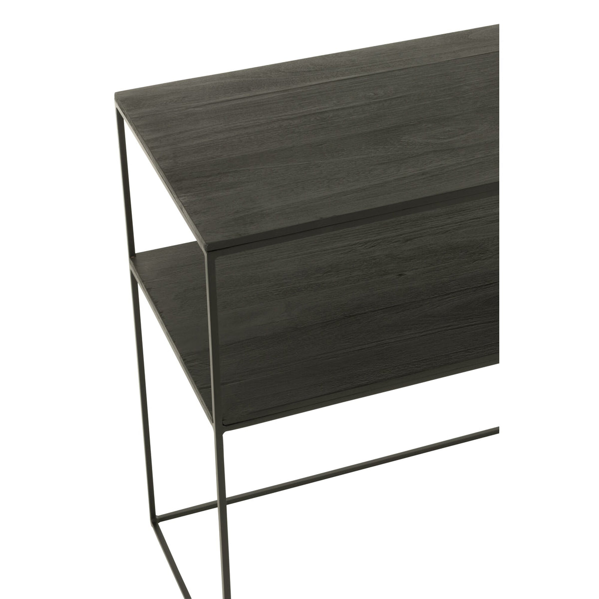 Console rectangulaire en bois recyclé/métal noir J-Line