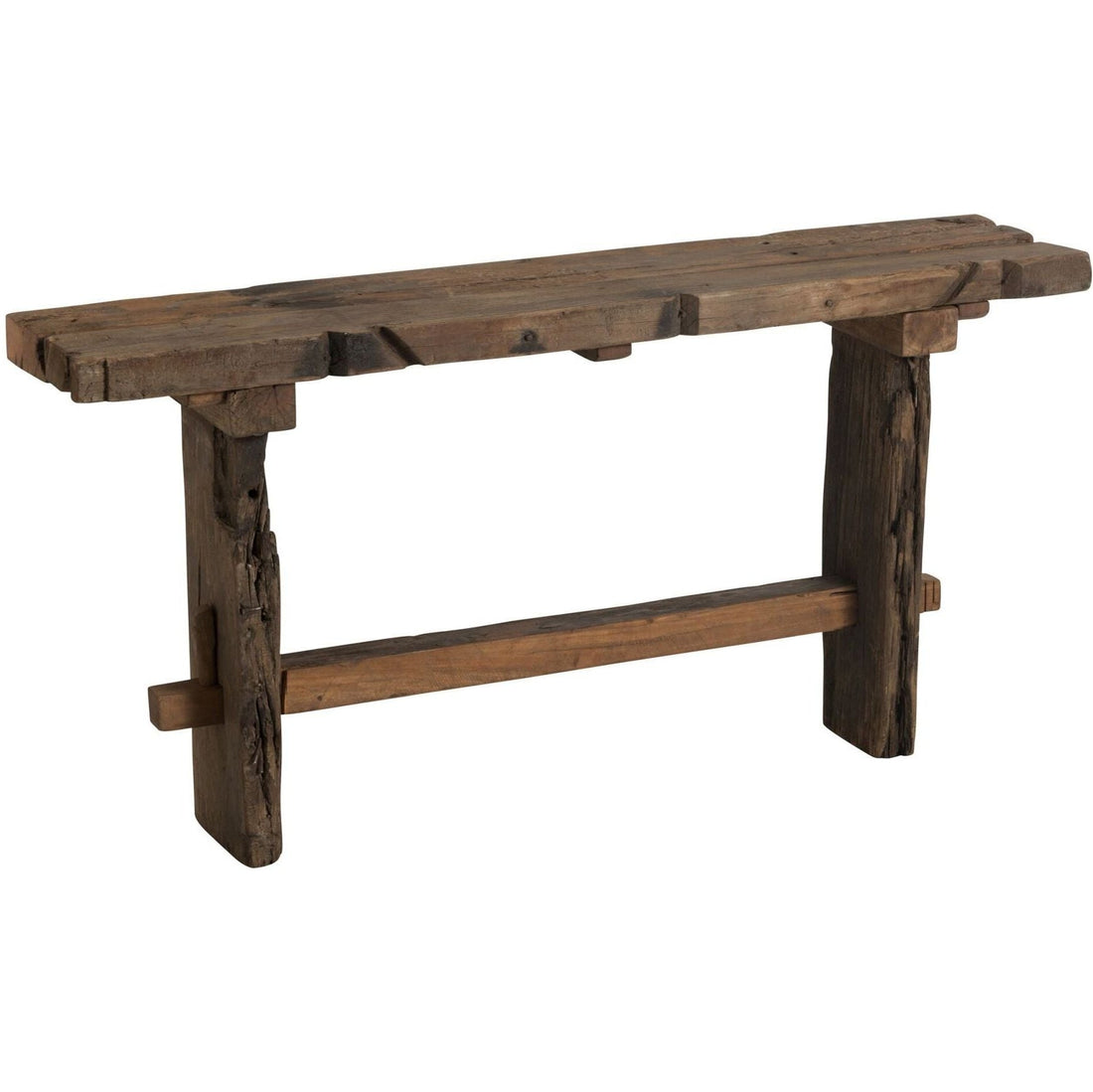 Console en bois recyclé brut marron J-Line