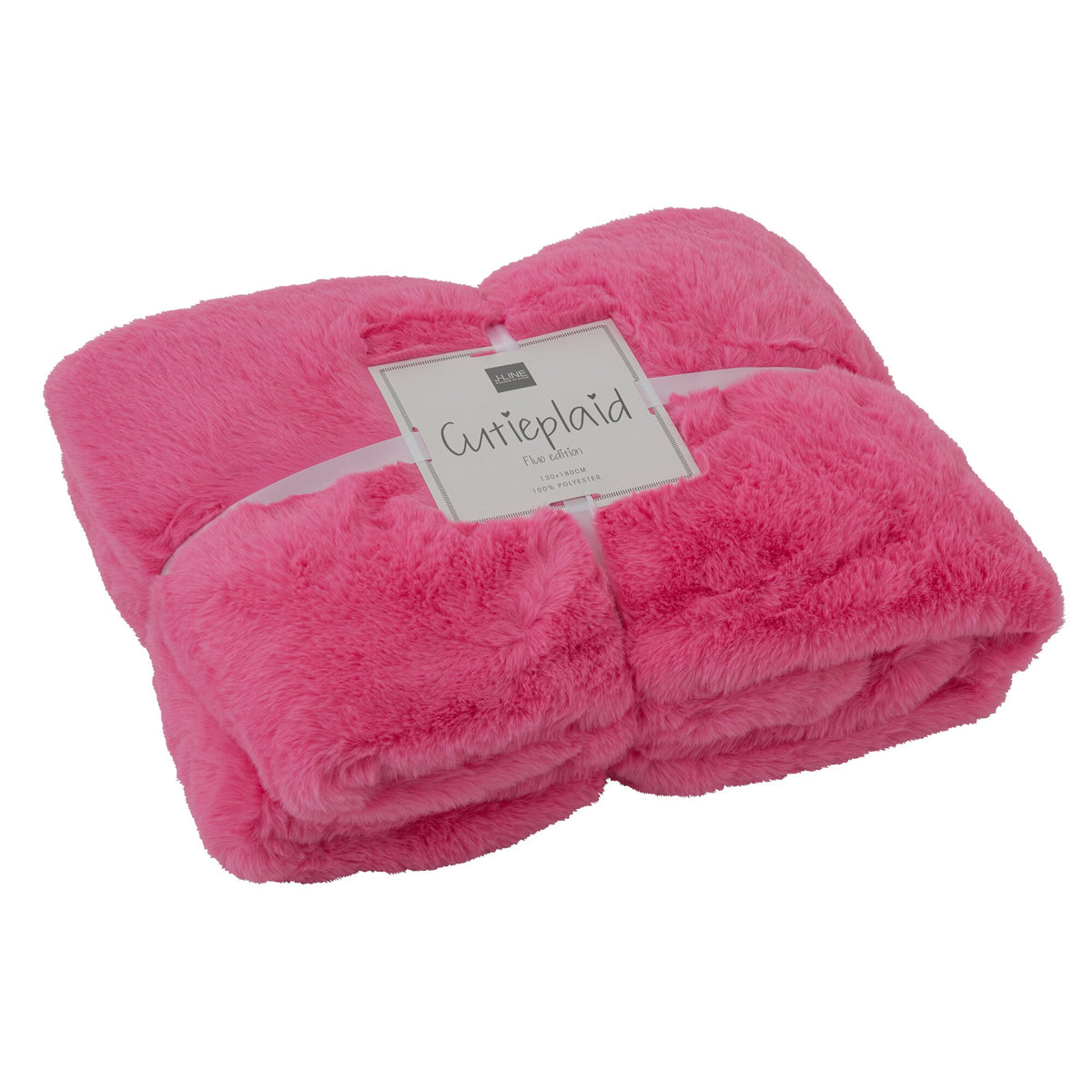 Couverture Cutie Polyester Rose Fluo L130x180cm J-Line