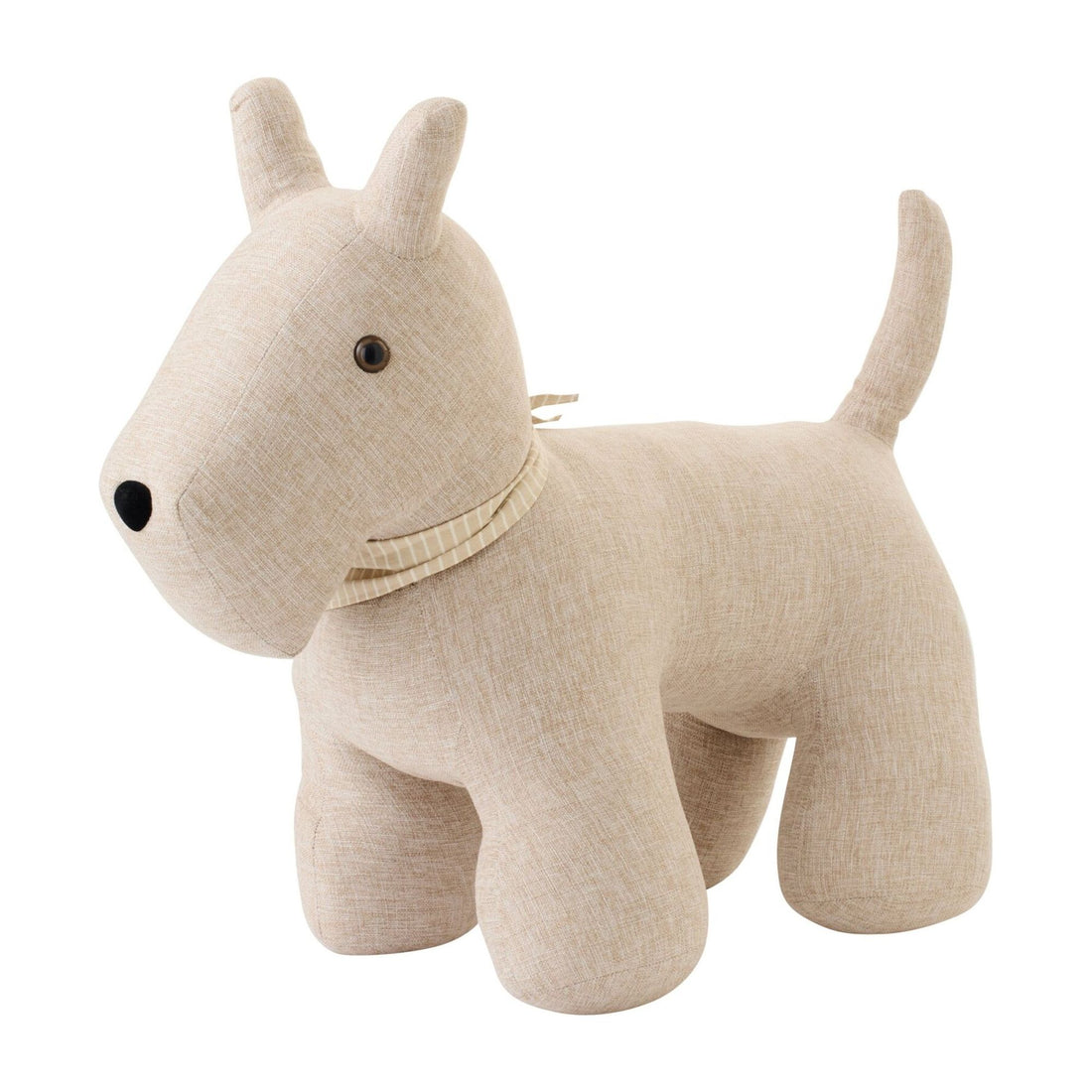 Butée de porte Chien avec écharpe Polyester Beige Large J-Line
