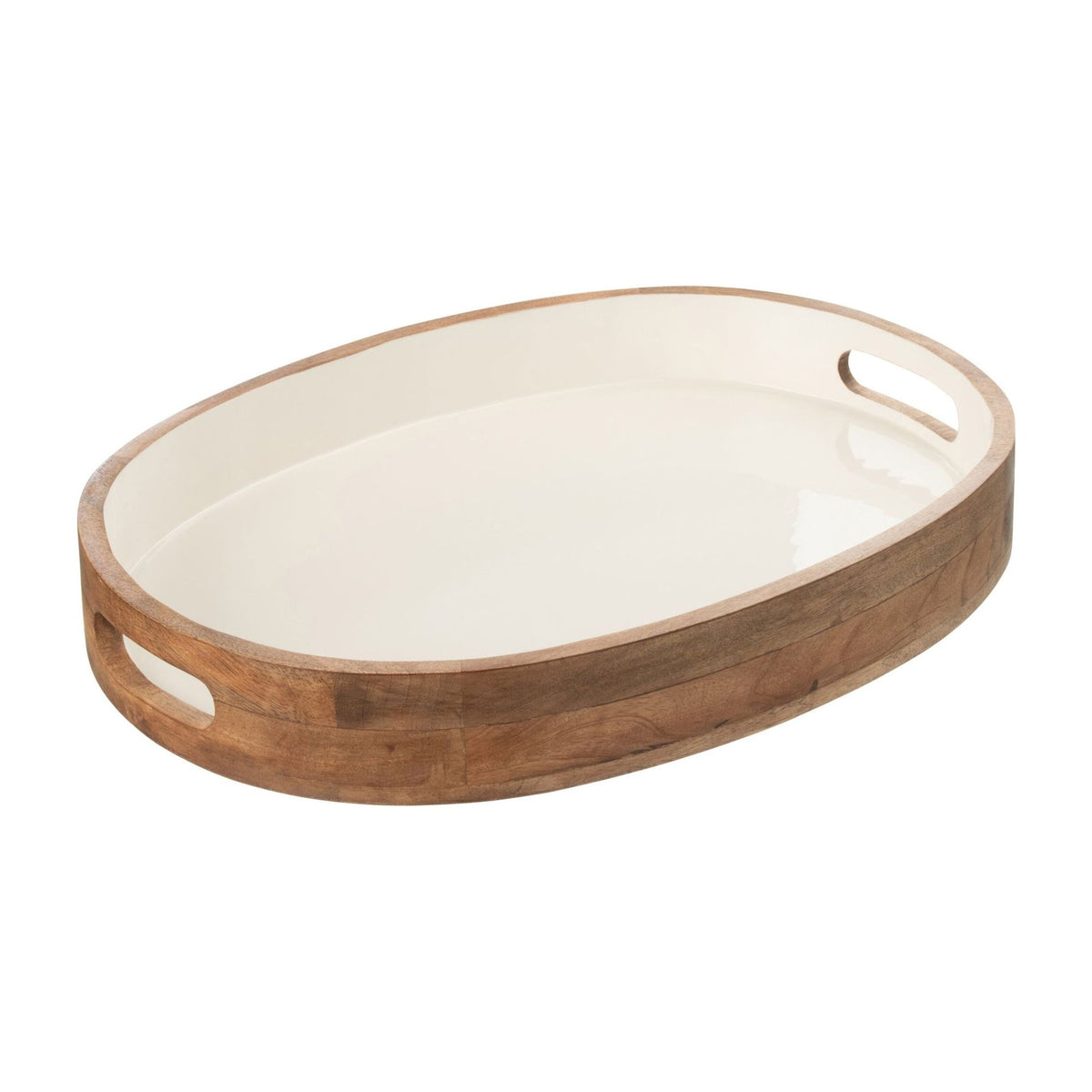 Plateaux à apéritif Bois de manguier Marron/Blanc J-Line