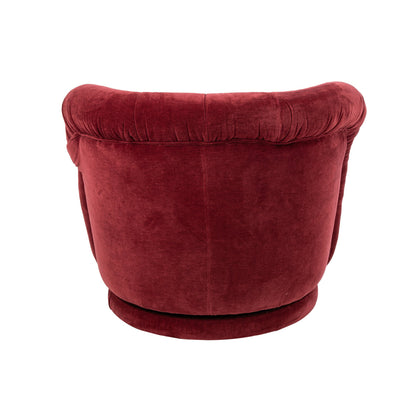 Fauteuil pivotant Plywood/Tissu Bordeaux J-Line