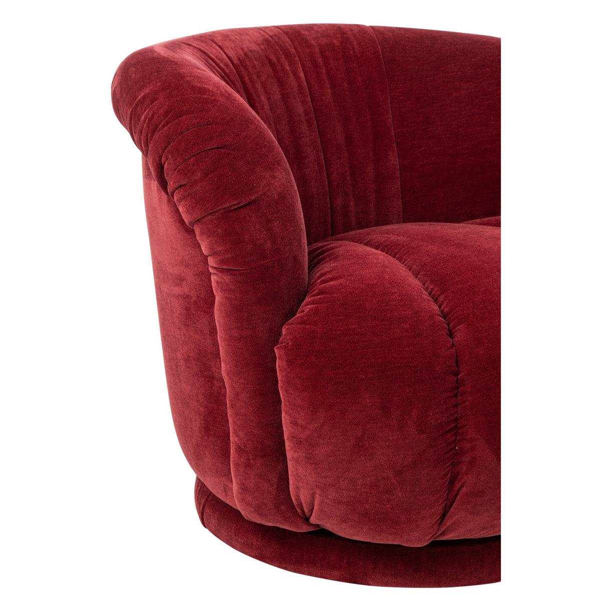 Fauteuil pivotant Plywood/Tissu Bordeaux J-Line