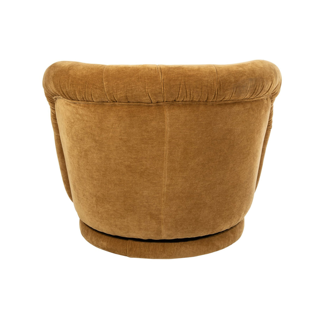 Fauteuil pivotant Plywood/Tissu Jaune moutarde J-Line