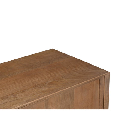 Dressoir Ravenstein 180cm in Pecan, warm middenbruin mangohout met zwart onderstel
