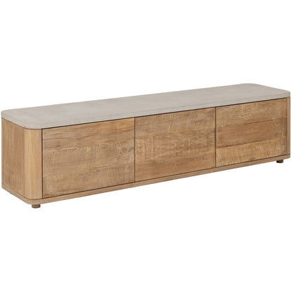 Meuble TV DTP Home Nova Medium Plateau en Travertin