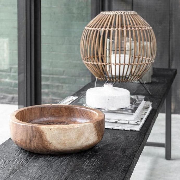 Eetkamerbank Timeless Black Beam 240cm zwart teakhout sfeerbeeld