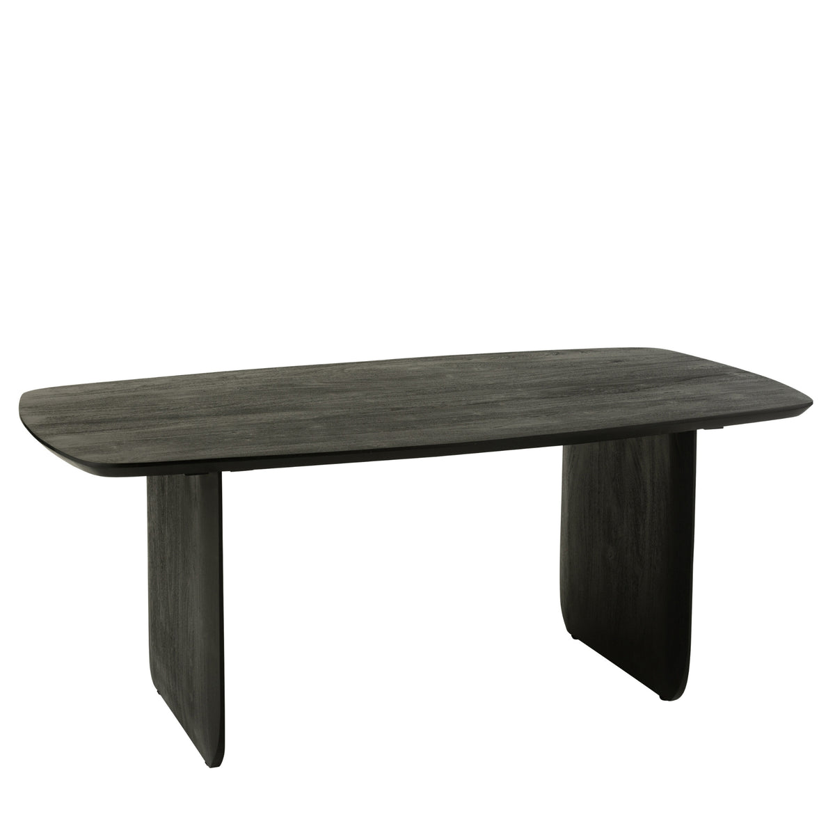 Eetkamertafel + Eetkamerbank Acaciahout Zwart 190cm J-Line - Eetkamertafel - Living Lovely - livinglovely.nl