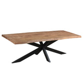 Eettafel Nairobi Tree Top Naturel 220cm van Livingfurn, L220cm x B100cm x H76cm