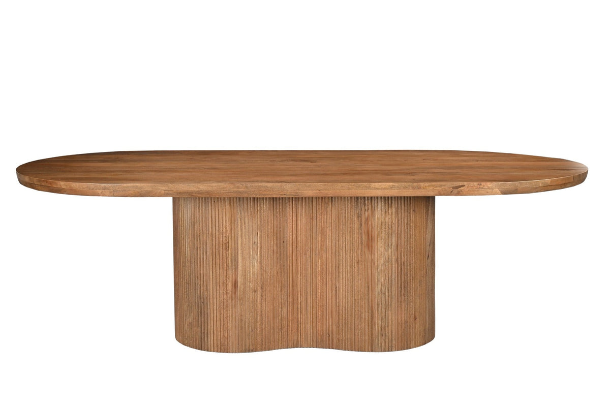 Eettafel Sevilla Pecan 300cm met massief mangohouten blad van 60 mm