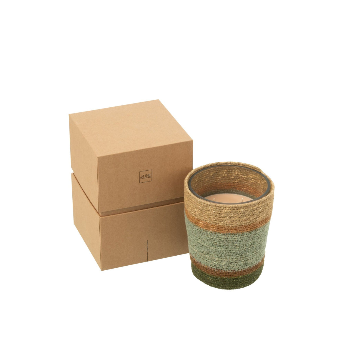 Geurkaars Mand Beige Medium - 55 Uur