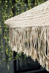 Handgeknoopte Parasol - Créme Fringe - 300cm - Handgeknoopte parasol - Todo Bien - livinglovely.nl