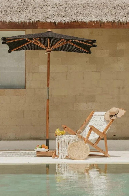 Handgeknoopte Parasol - Pacific Zwart Vierkant - 250cm - Handgeknoopte parasol - Todo Bien - livinglovely.nl