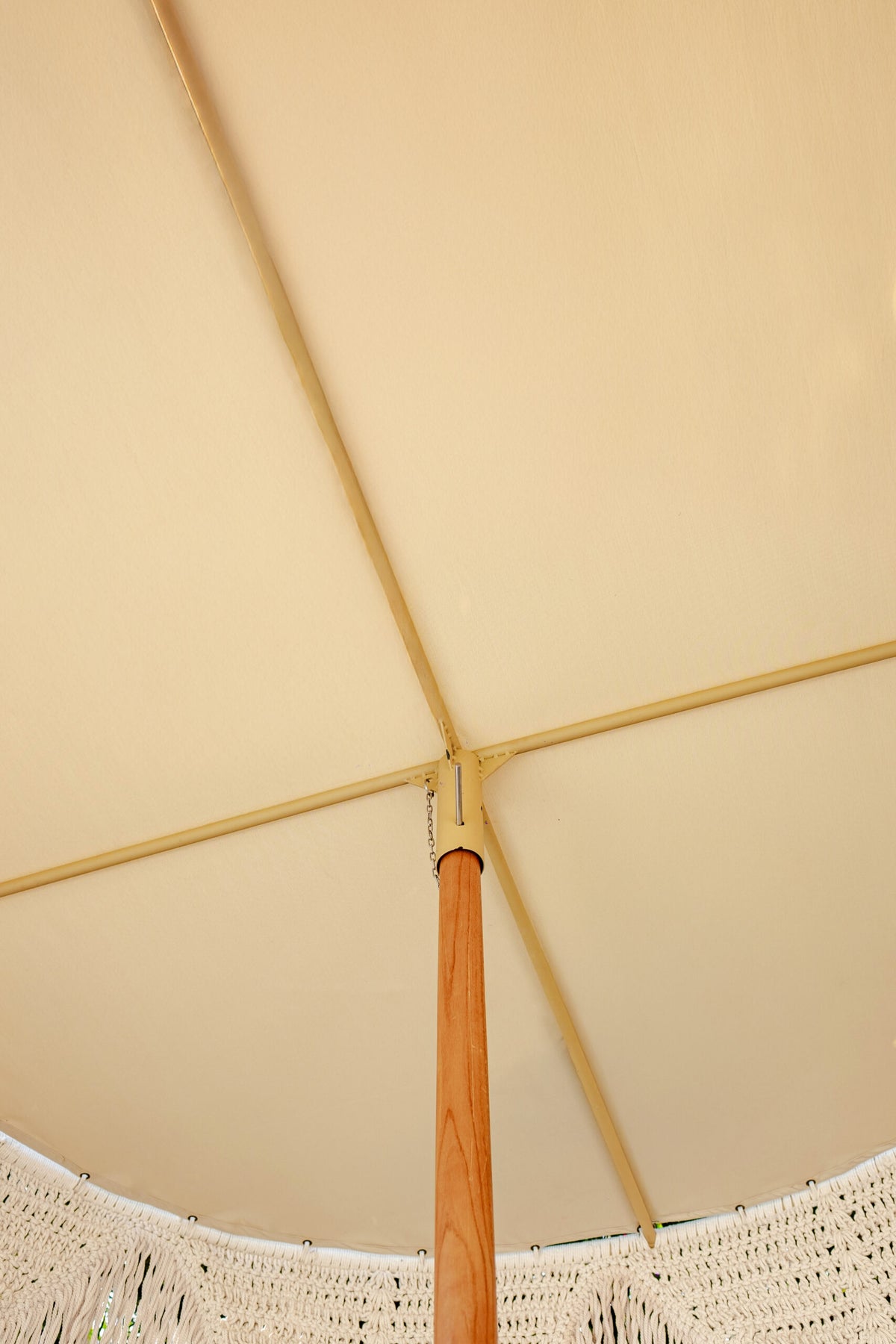 Handgeknoopte Parasol - Polynesië- Crème 250cm - Handgeknoopte parasol - Todo Bien - livinglovely.nl