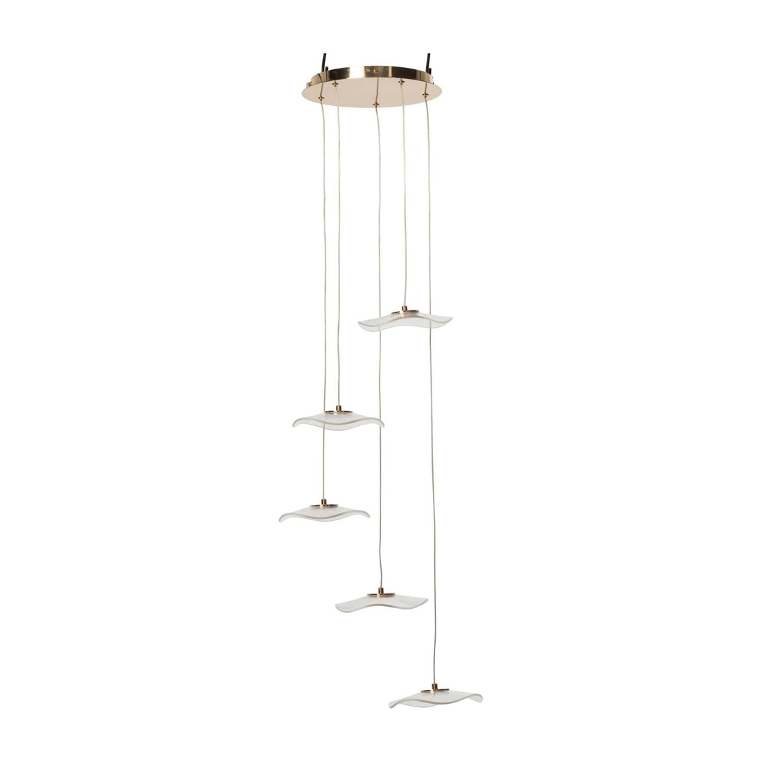 Suspension Fleur Acrylique Or Large J-Line