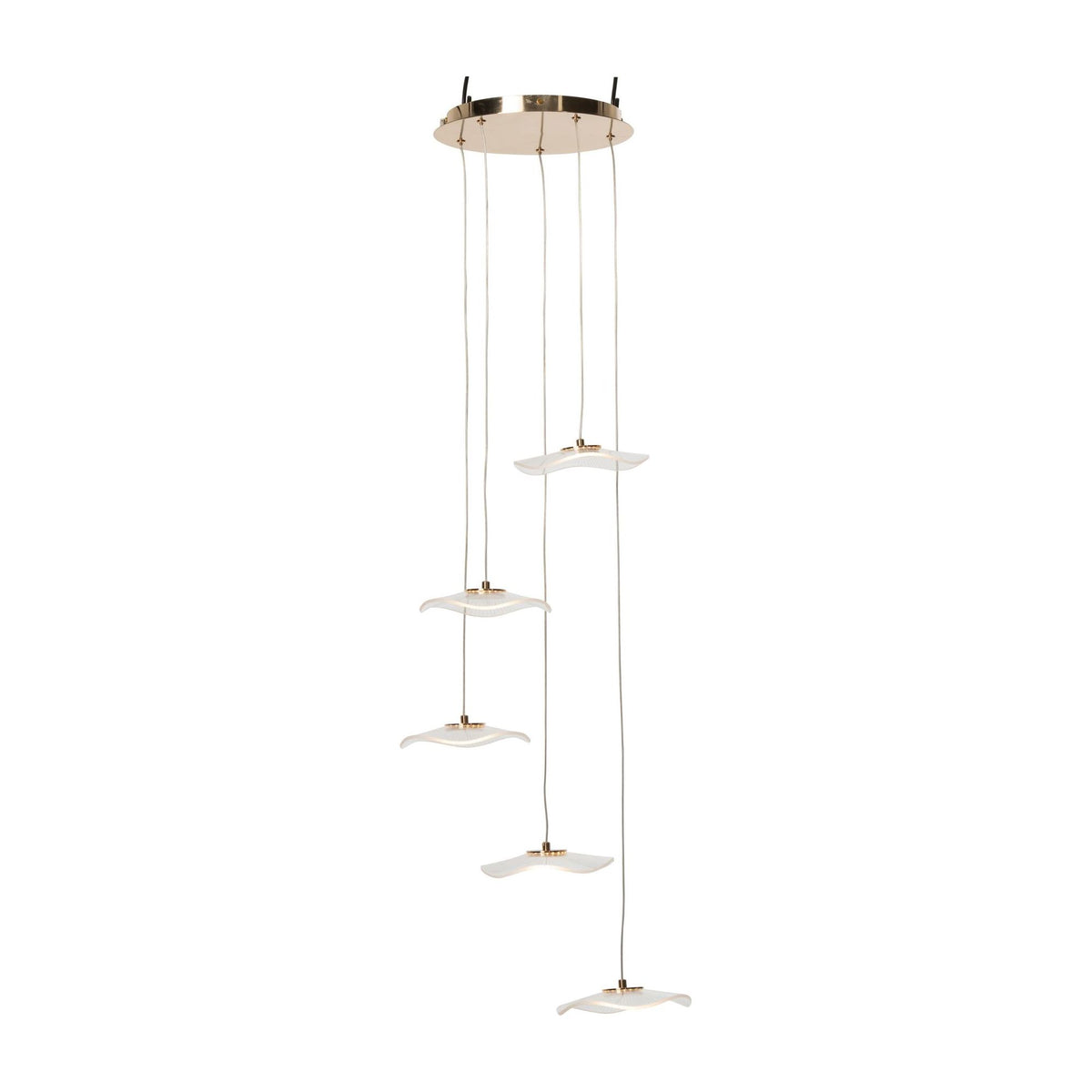 Suspension Fleur Acrylique Or Large J-Line