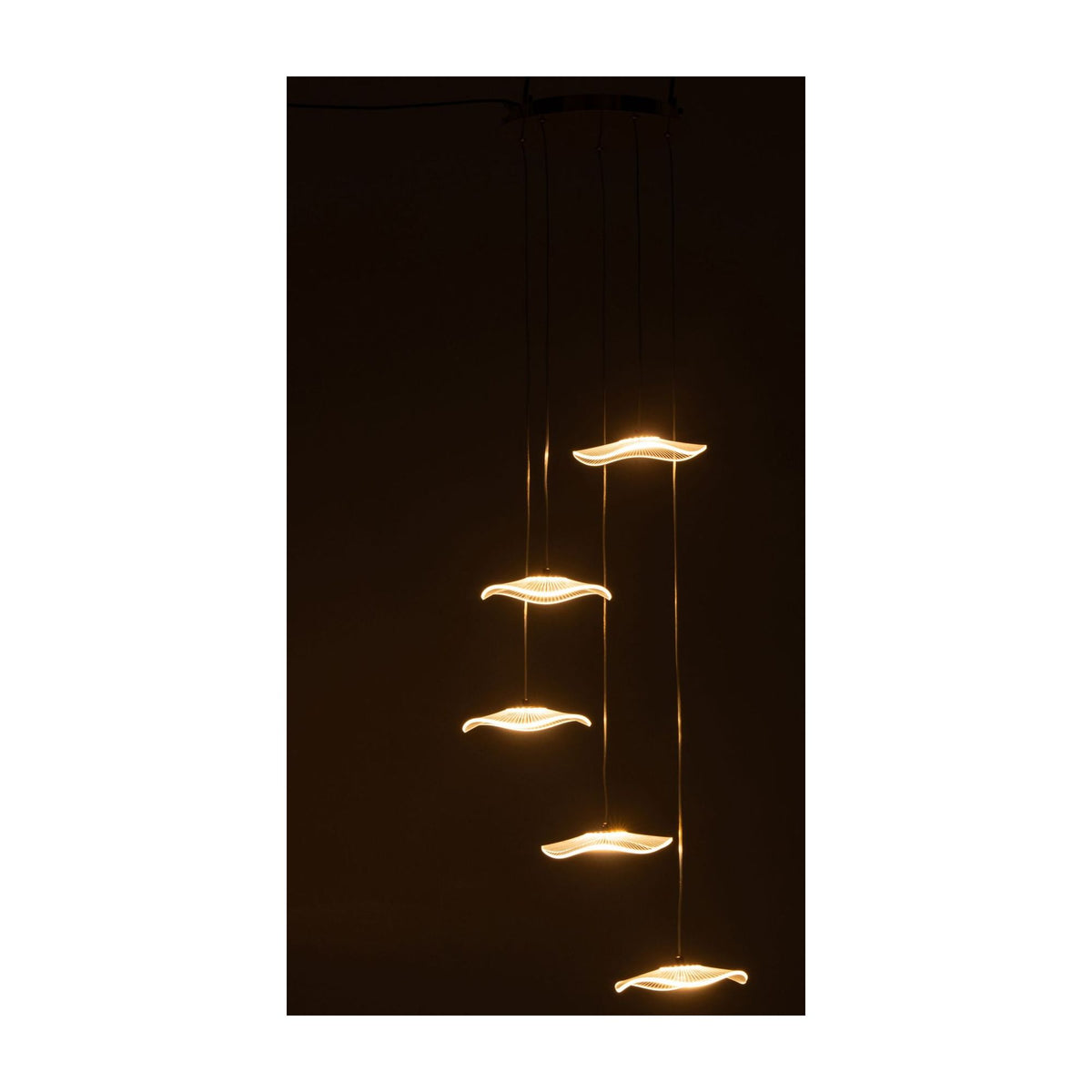 Suspension Fleur Acrylique Or Large J-Line