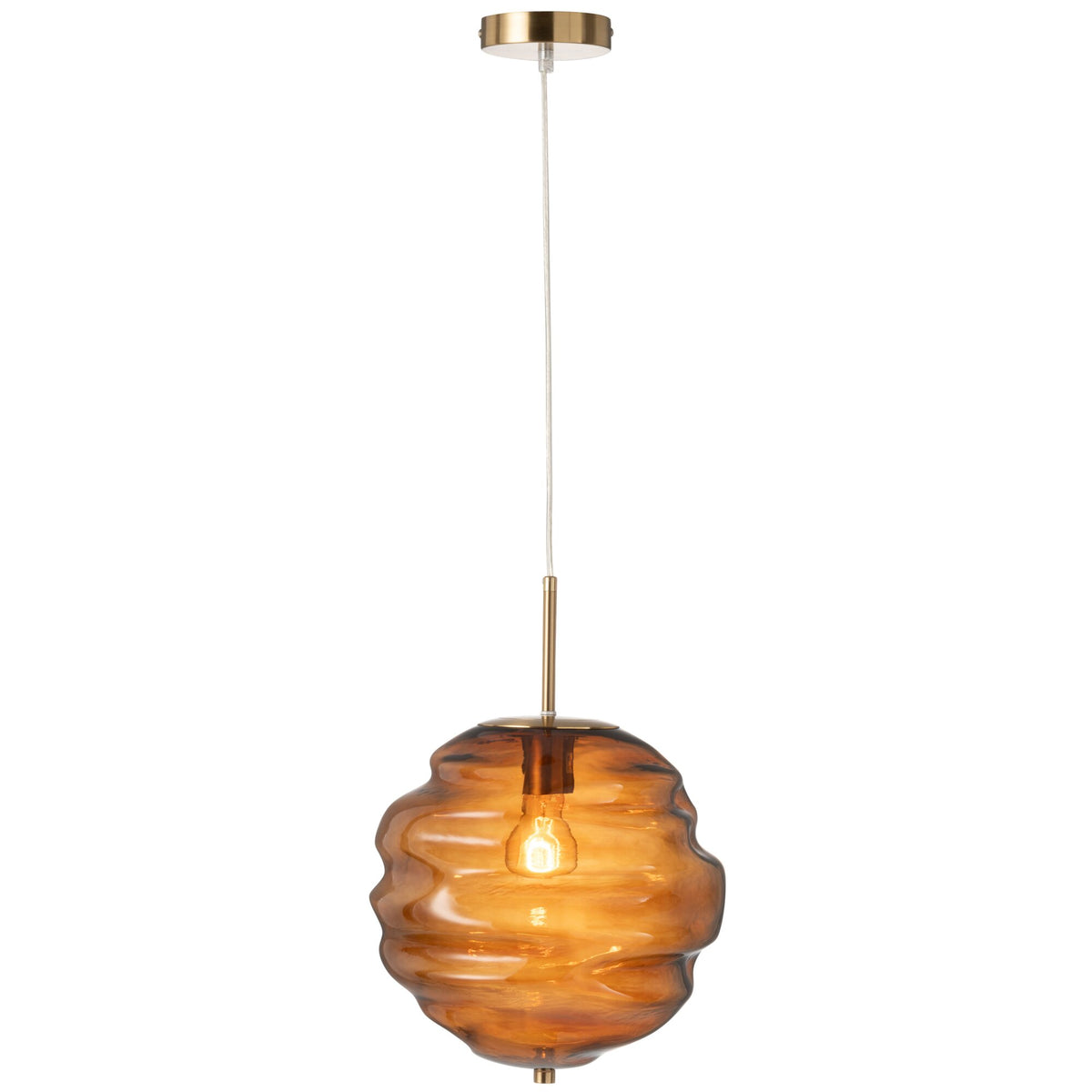Suspension en verre marron