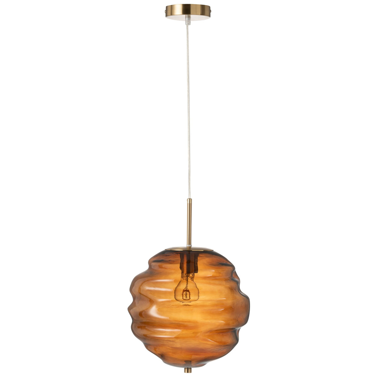 Suspension en verre marron