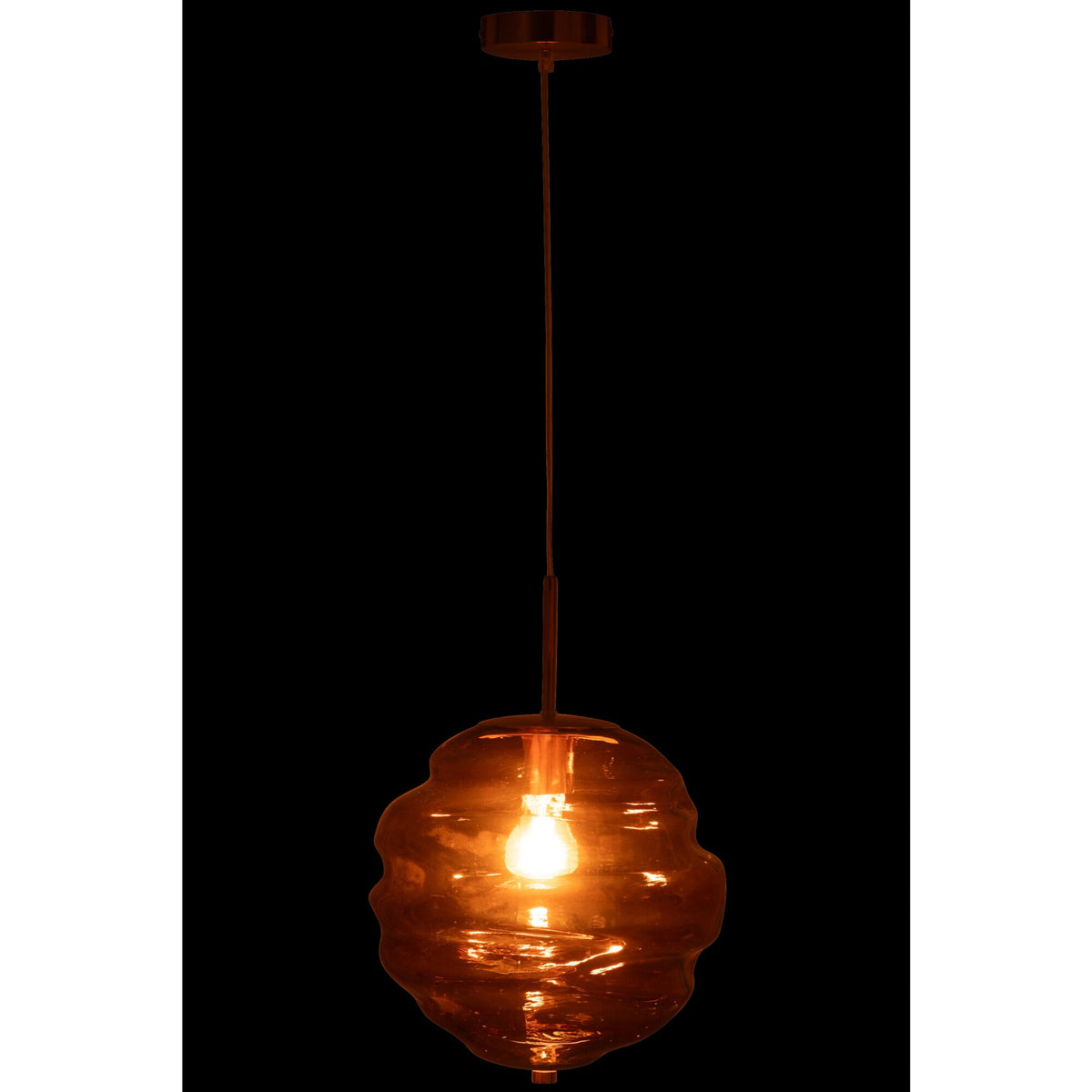 Suspension en verre marron