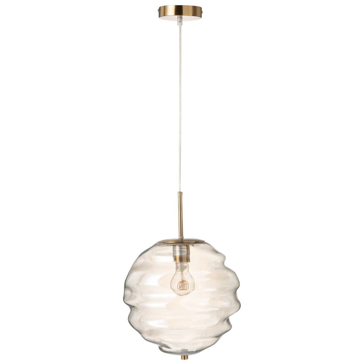 Suspension Verre Lumière Cognac J-Line