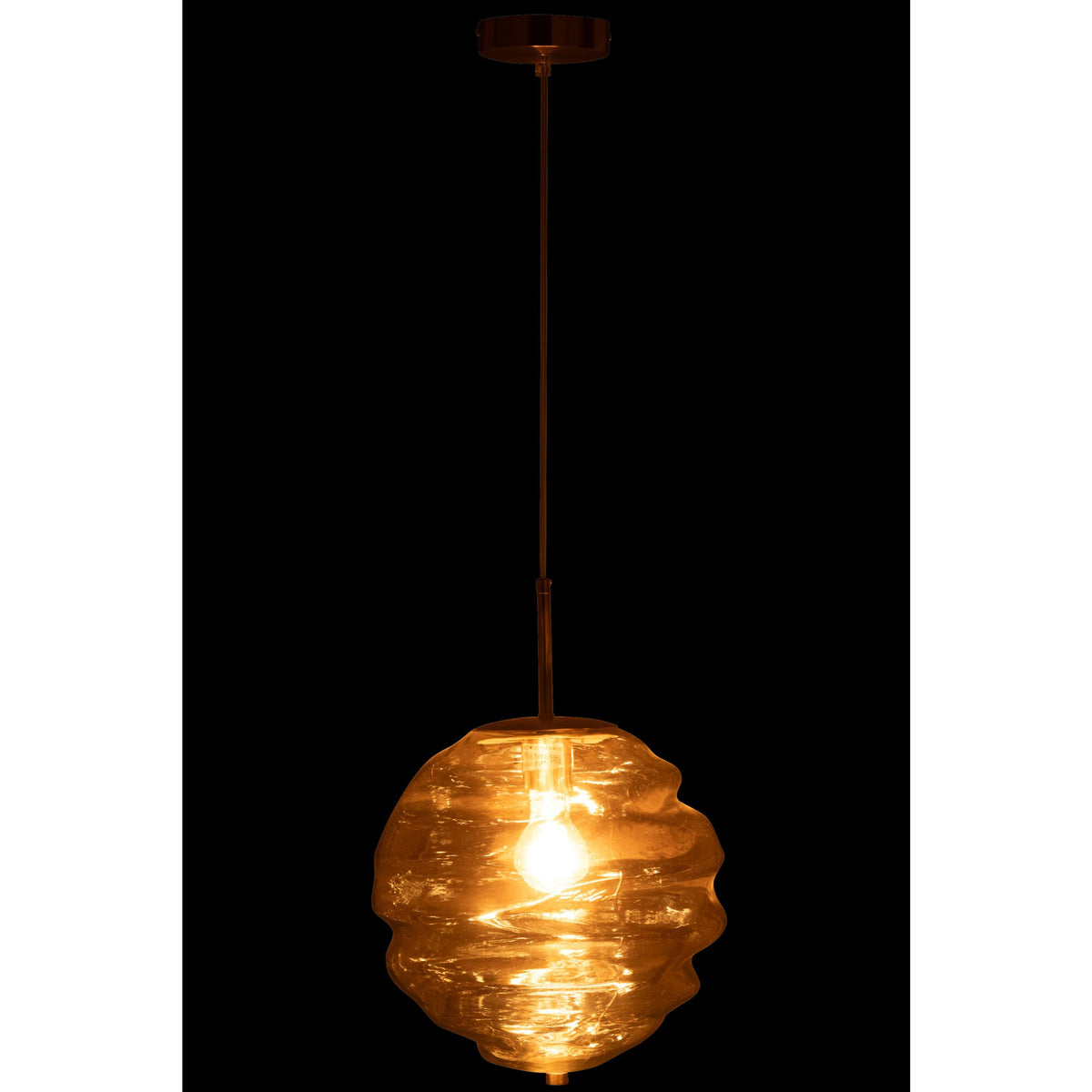 Suspension Verre Lumière Cognac J-Line