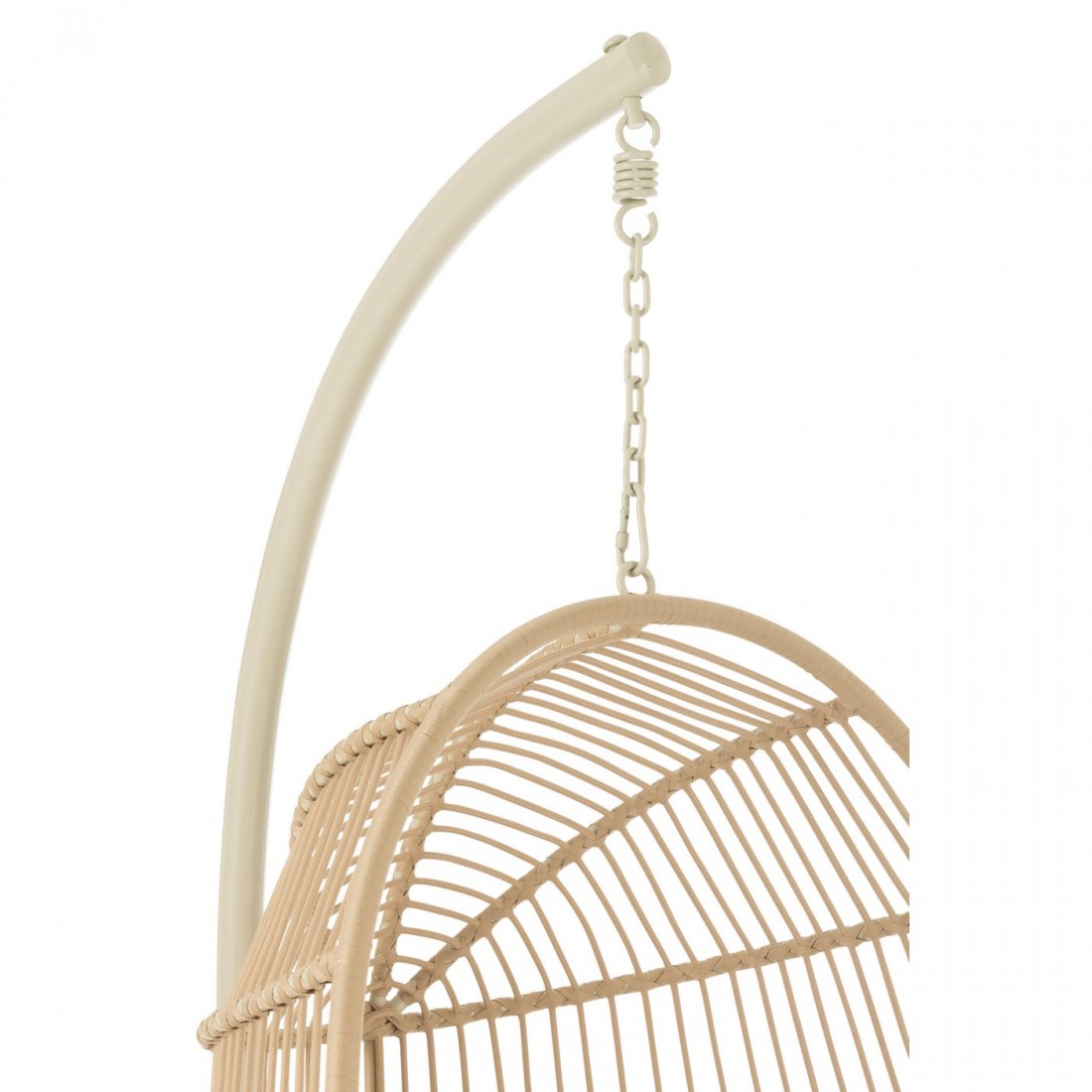 Hangstoel Egga Metaal/Koord Beige - Hangstoel - J-Line - livinglovely.nl
