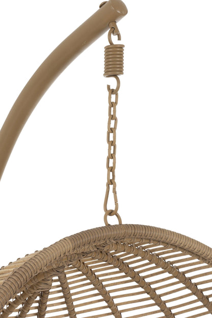 Hangstoel Rond Staal Naturel 119x110x193cm - Hangstoel - J-Line - livinglovely.nl