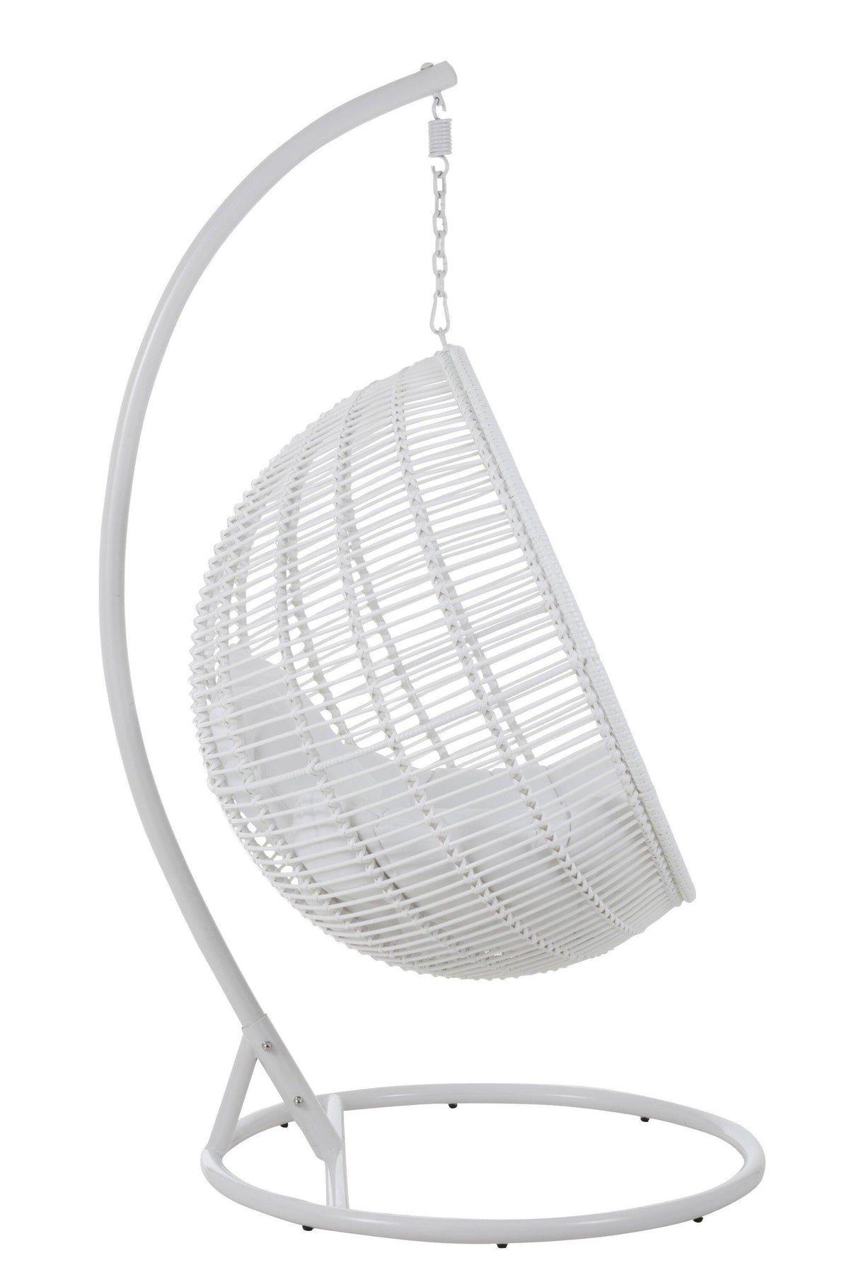 Hangstoel Rond Staal Wit - Hangstoel - J-Line - livinglovely.nl