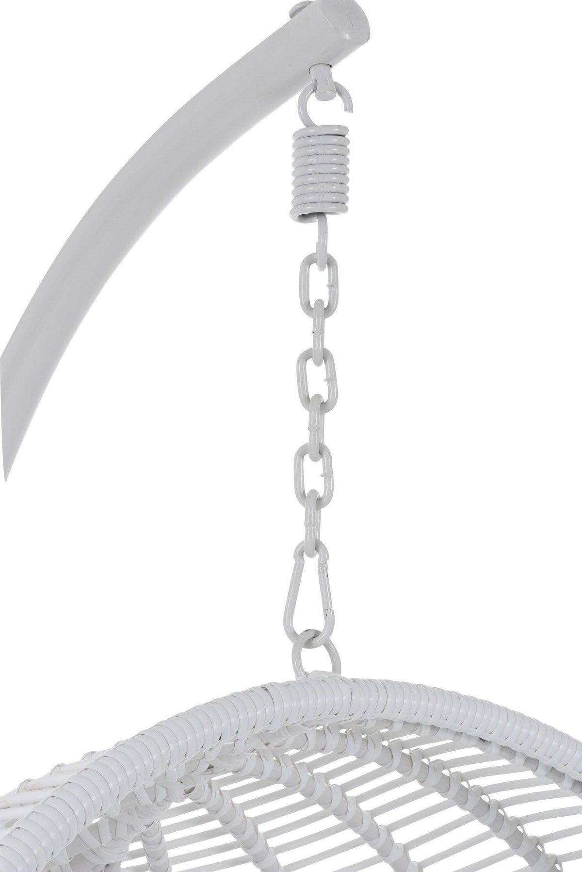 Hangstoel Rond Staal Wit - Hangstoel - J-Line - livinglovely.nl