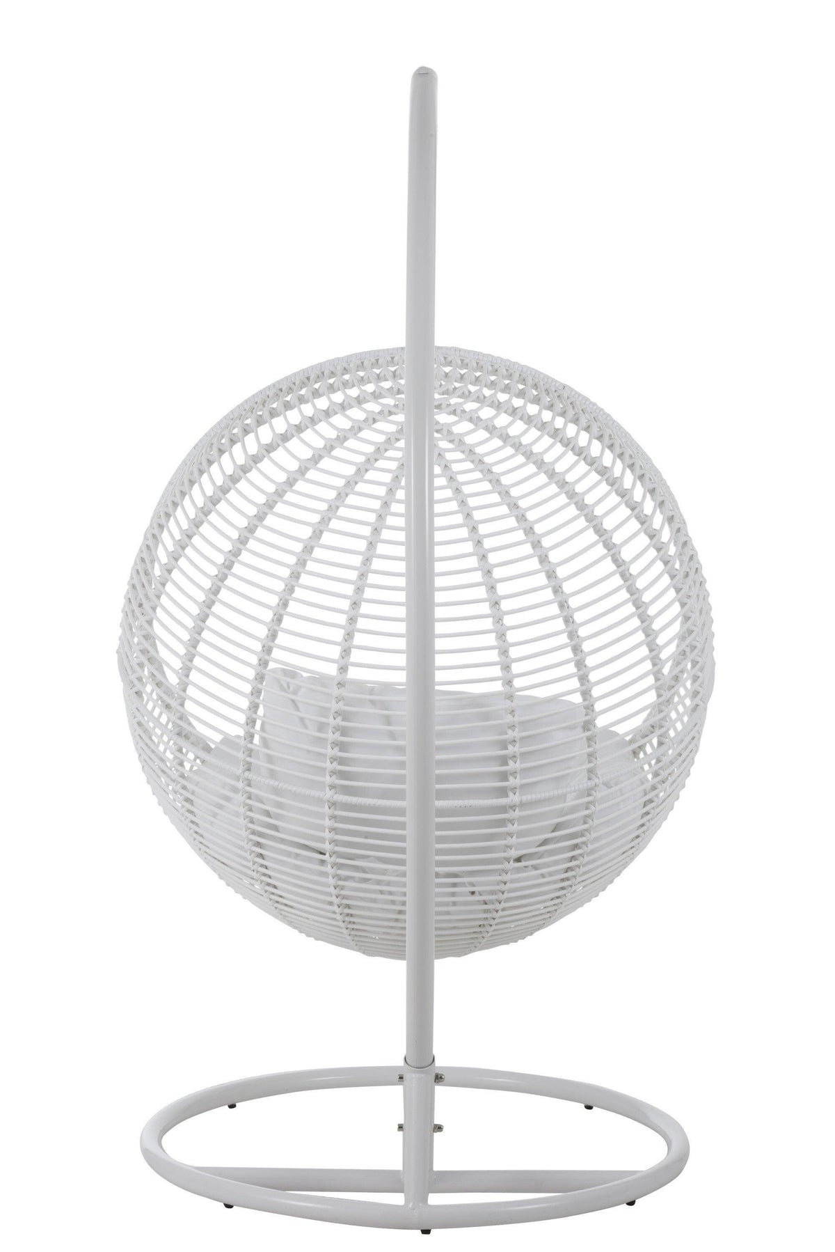 Hangstoel Rond Staal Wit - Hangstoel - J-Line - livinglovely.nl