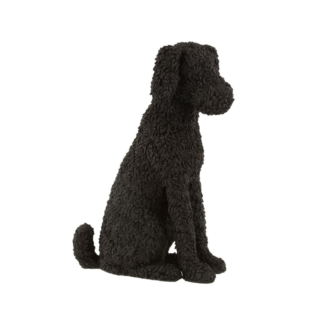 Chien Max assis Poly noir J-Line
